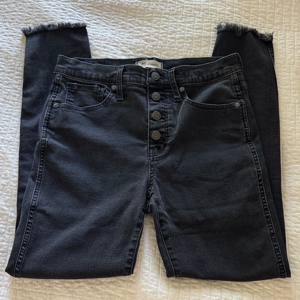 Madewell Women's Dark Gray 10” High-Rise Skinny Jeans